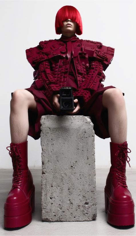 Look 03 - Red Brutalist